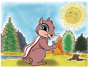 The positive, pretend Chipper Chipmunk.